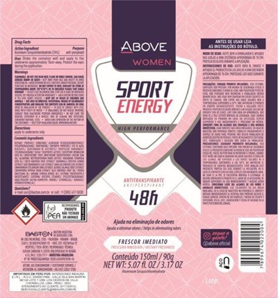 Package Label (Antiperspirant Above Sport Energy Women)